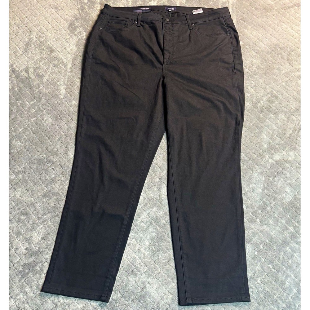 NYDJ Margot Girlfriend Black Jeans Women's 16W Lift Tuck Stretch